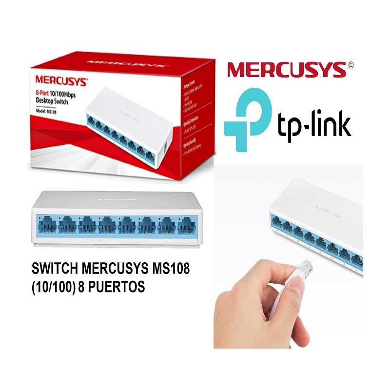 img Switch Mercusys de 8 Puertos Ethernet 10 100 Mbps MS108