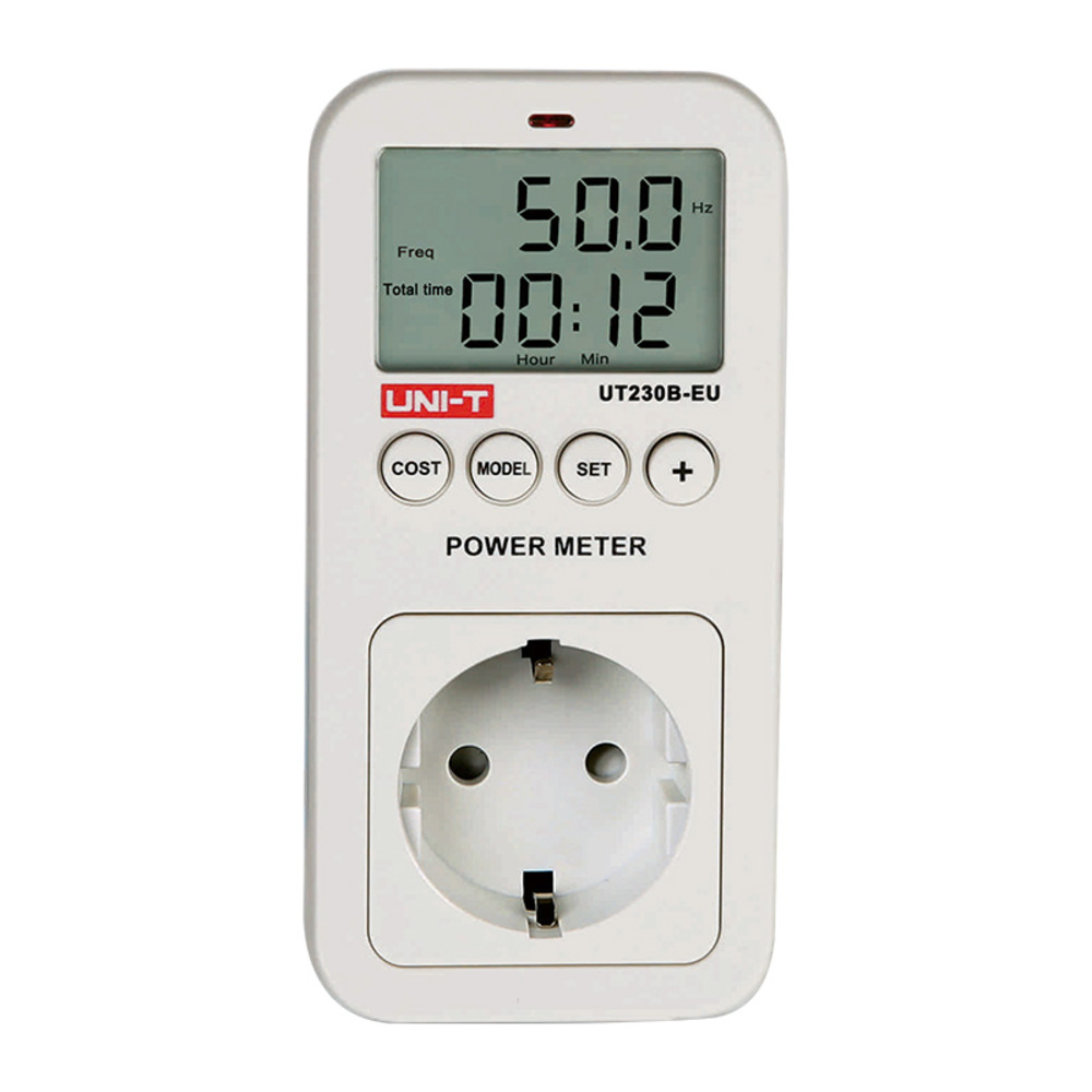 img Toma de Corriente Uni-t para Monitorear consumo de Voltaje Corriente y Potencia de Aparatos Electricos UT230B-EU