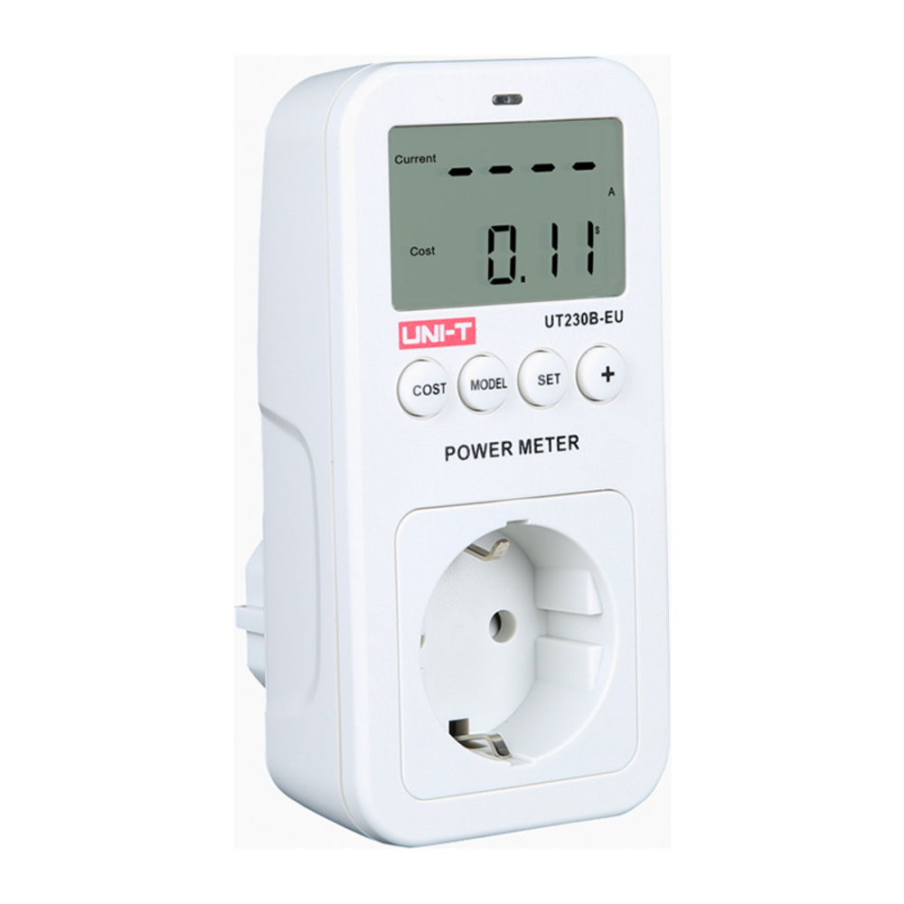 img Toma de Corriente Uni-t para Monitorear consumo de Voltaje Corriente y Potencia de Aparatos Electricos UT230B-EU