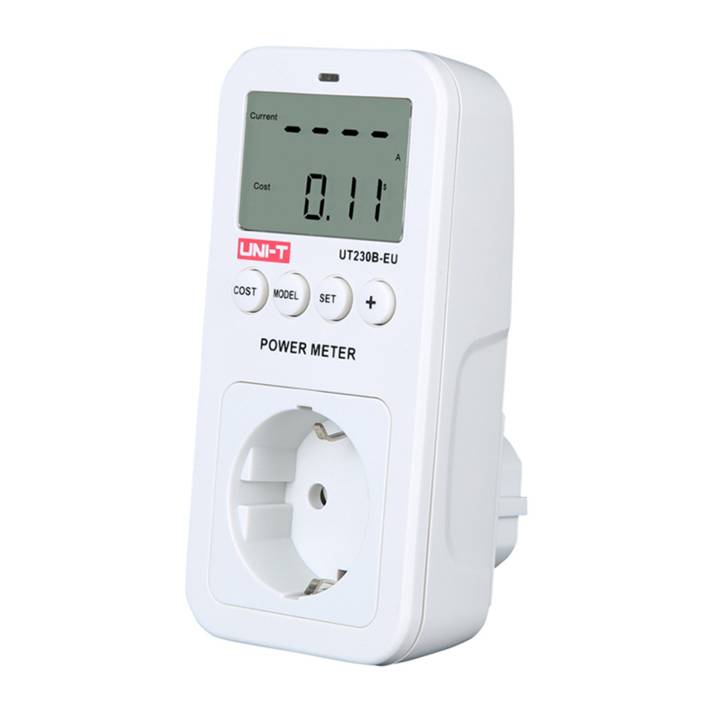 img Toma de Corriente Uni-t para Monitorear consumo de Voltaje Corriente y Potencia de Aparatos Electricos UT230B-EU