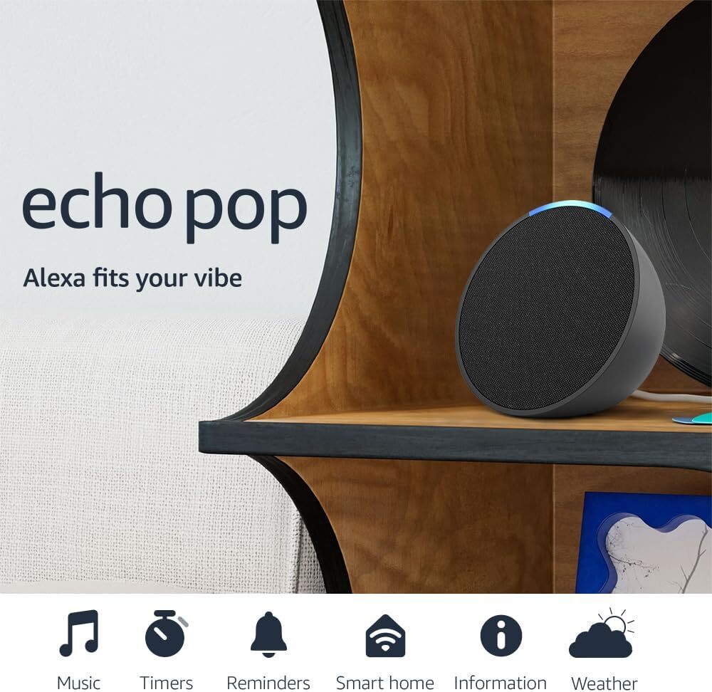 img Parlante Inteligente Amazon Echo Pop color Carbon 840268907235