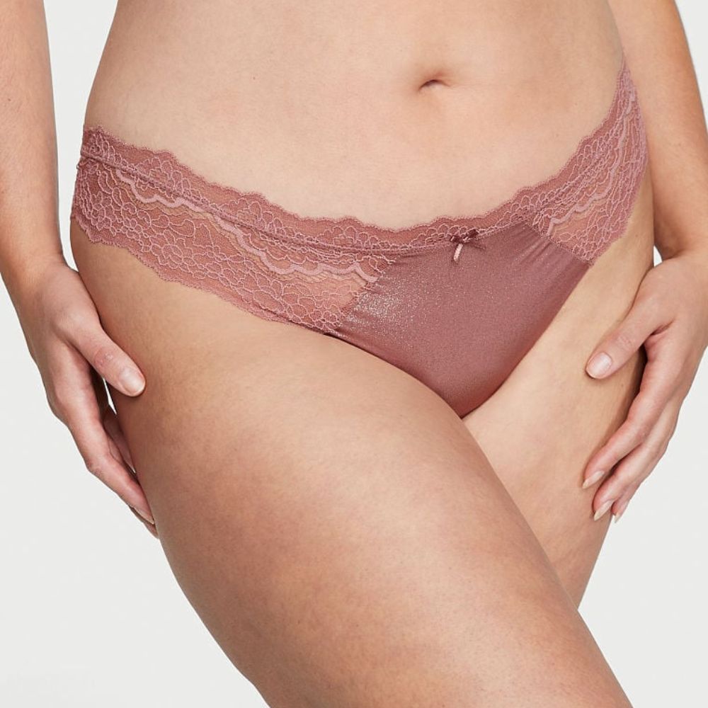 img Panti Victorias Secret Colaless de Encaje Rosa Vintage con Brillo 11229138 5H54