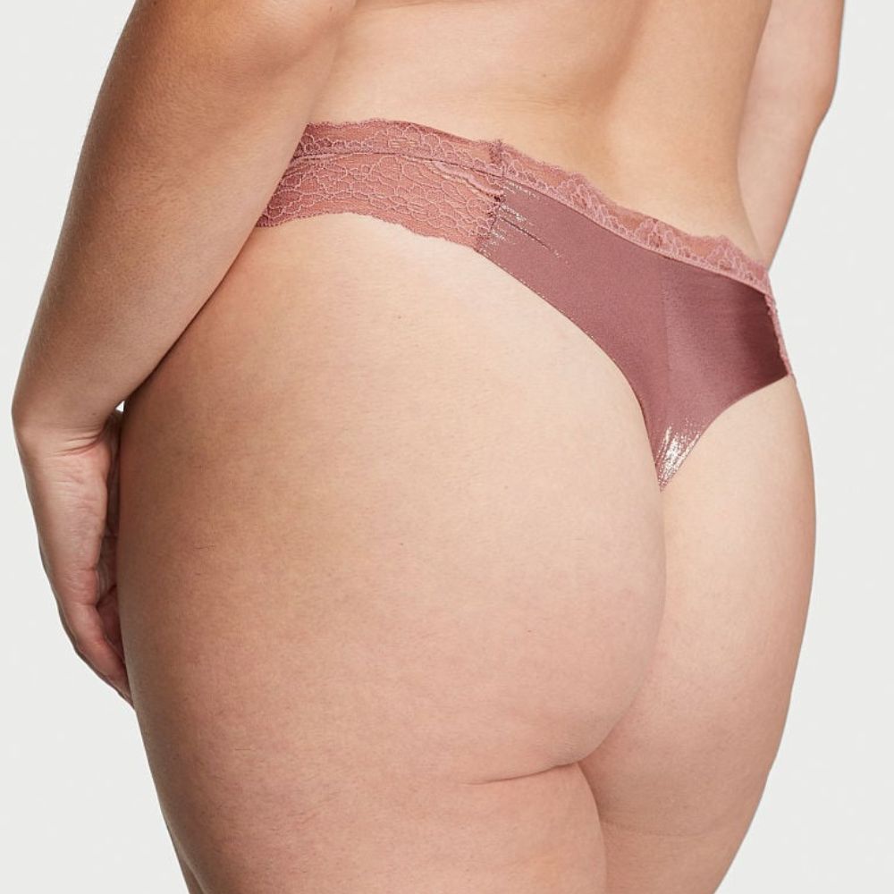 img Panti Victorias Secret Colaless de Encaje Rosa Vintage con Brillo 11229138 5H54