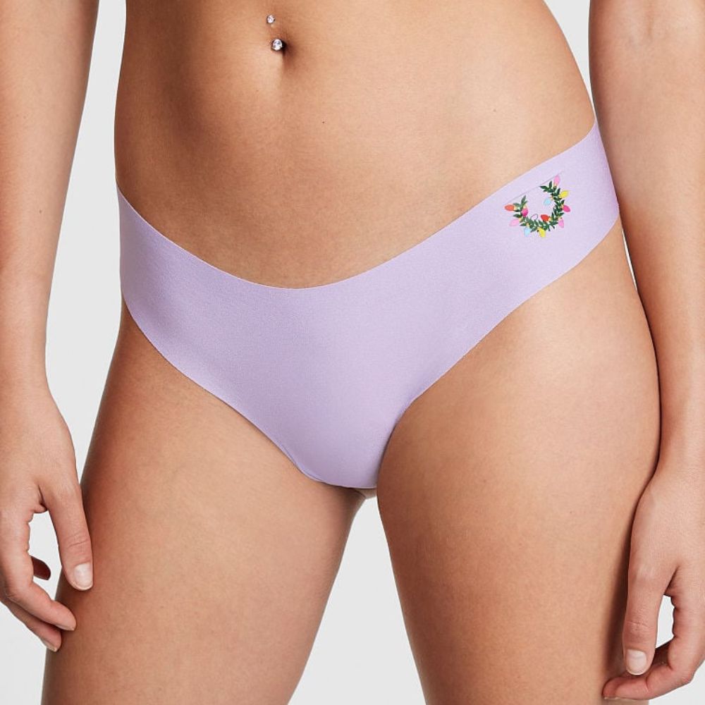 img Panti Victorias Secret Colaless Invisible Grafico de Emblema Festivo en Lila Pastel 11199180 5YX6