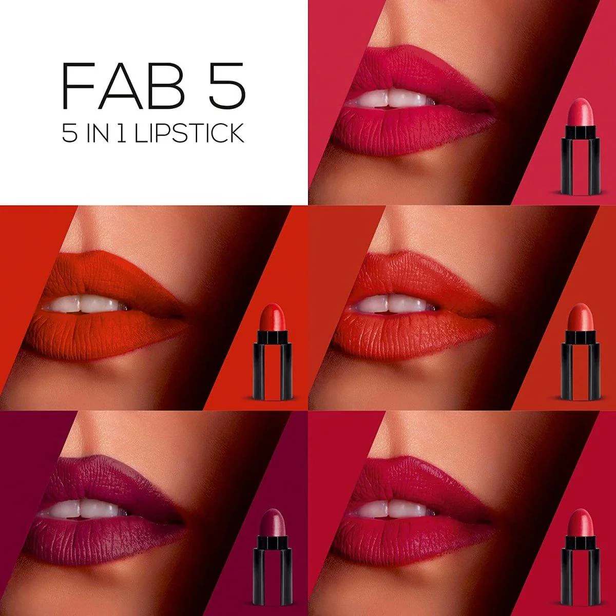 img Lápiz Labial 5 en 1 con Acabado Mate RENEE FAB Fab 5