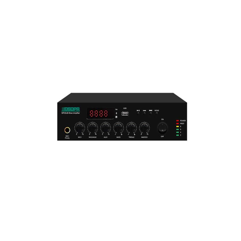 img Mini Amplificador DSPPA Potencia Nominal 60W Salida de Altavoz 35W Radio FM USB y Bluetooth MP60UB