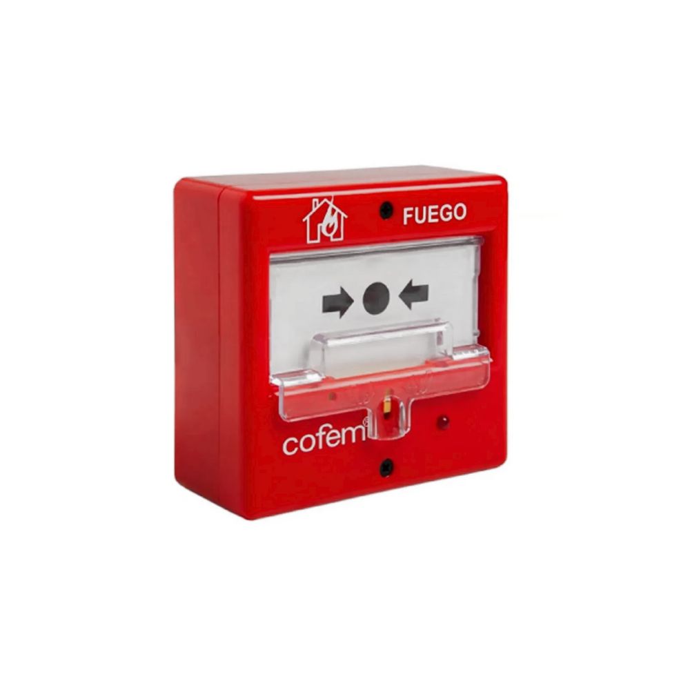 img Pulsador para Alarma Cofem Direccionable Rearmable con Luz LED PUCAY