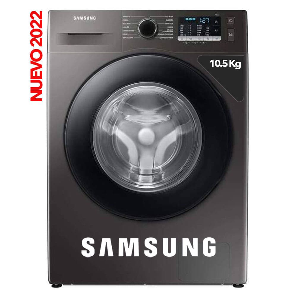 img Lavadora Samsung Carga Frontal 10.5 Kg plomo WW10TA040CX/BO