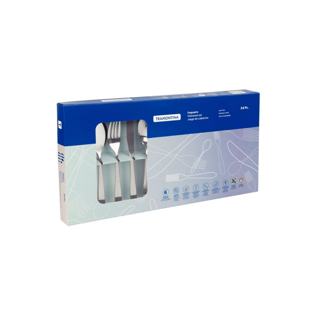 img Juego de Cubiertos Tramontina Cosmos 24 Pzas