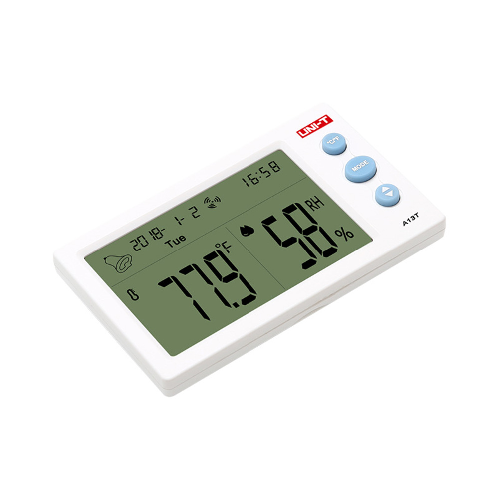 img Medidor de Humedad y Temperatura Uni-T Incluye Reloj y Alarma A13T