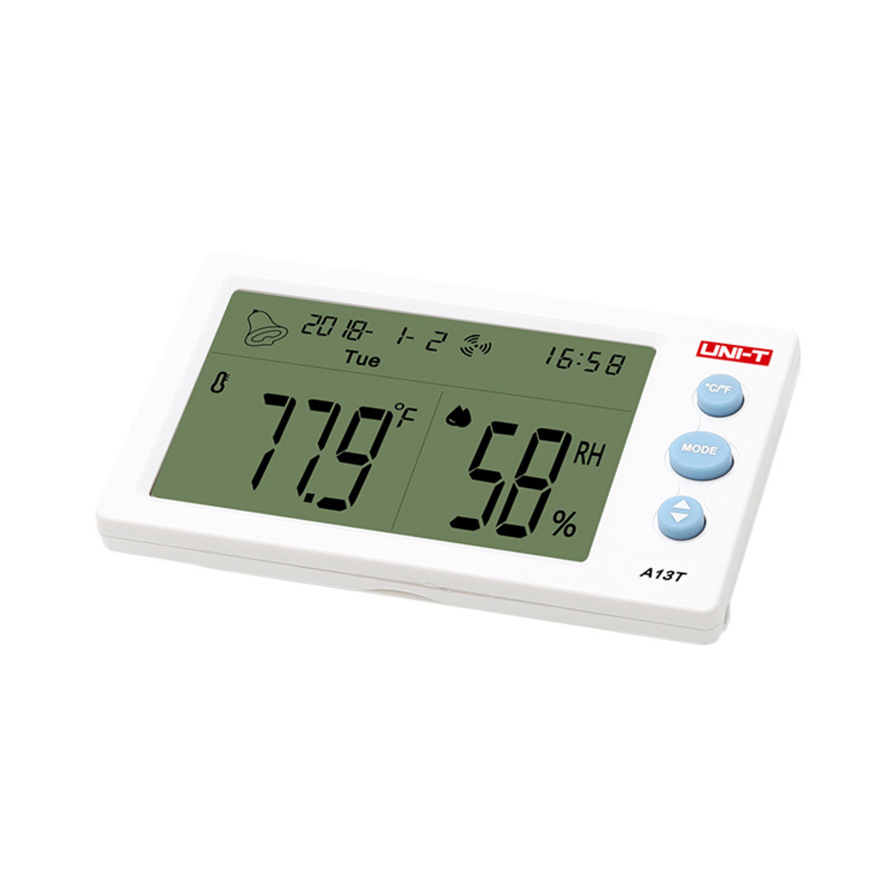 img Medidor de Humedad y Temperatura Uni-T Incluye Reloj y Alarma A13T