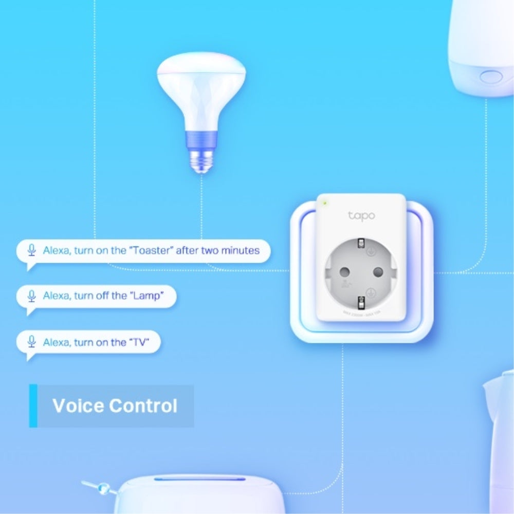 img Mini Enchufe Tp-Link Inteligente Bluetooth WiFI Amazon Alexa Google Assitant Tapo P100(1-pack)(EU)