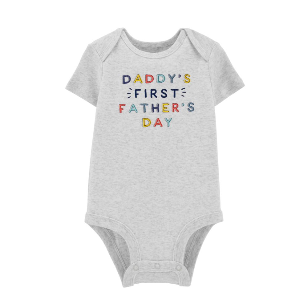 Body Carters de Algodon para el Primer Dia del Padre Color Gris 1N160110