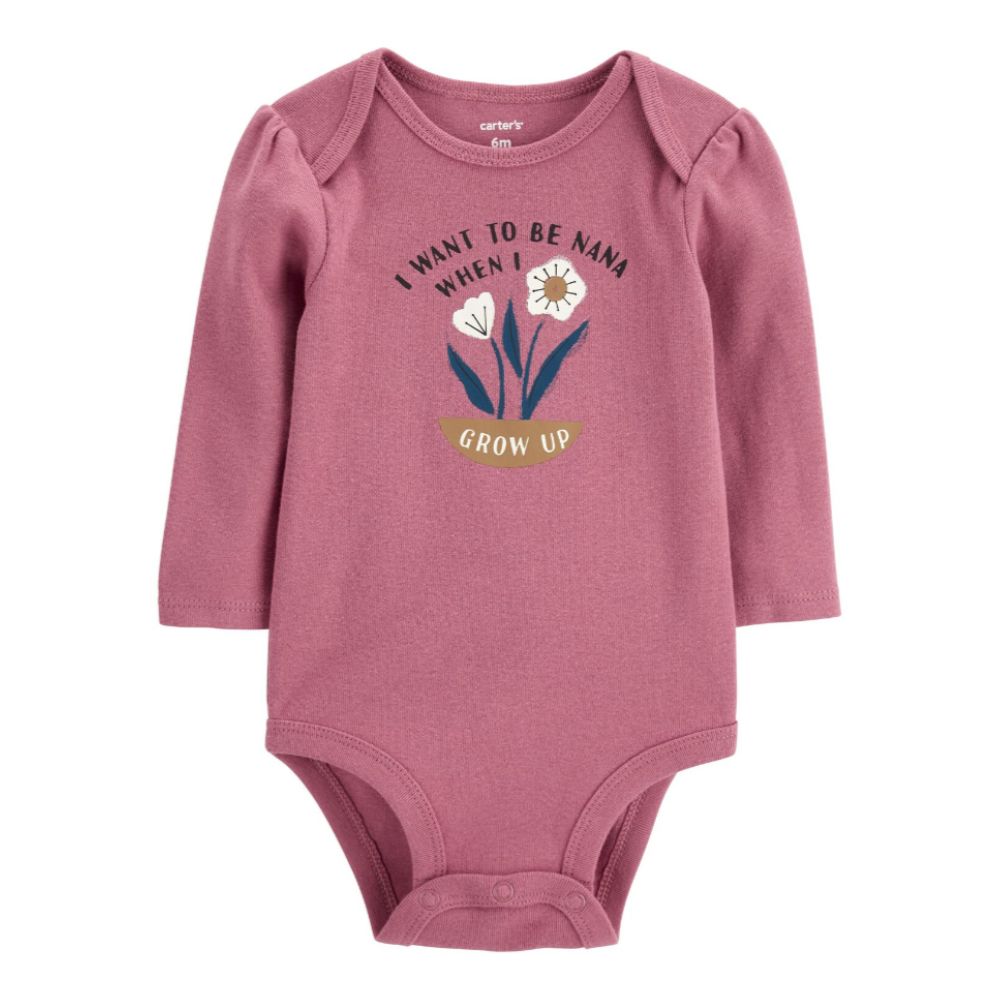 Bodysuit Carters Coleccionable de Manga Larga Color Rosado 1N983310