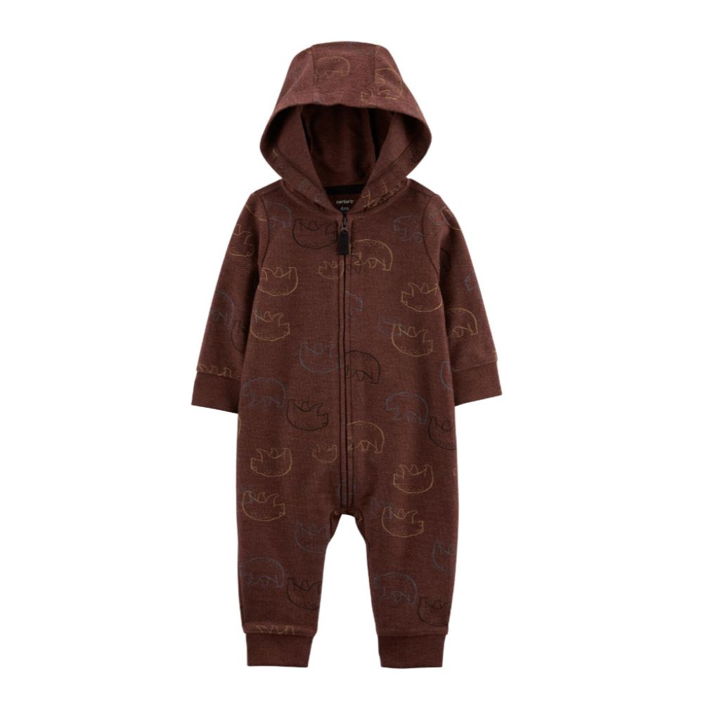 Mono Carters con Capucha y Cremallera para Bebe Color Marron 1N963110