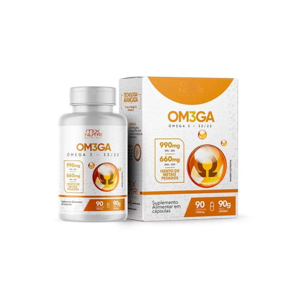 Capsulas Clinical Omega 3 -33/22 Mix Nutri 90caps 