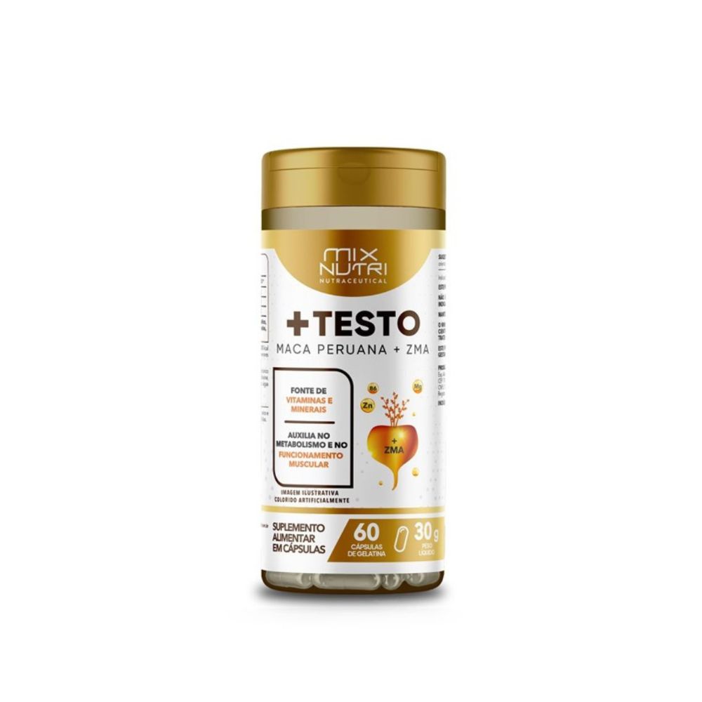 Capsulas Nutraceutical + Testo (Maca+Zma) Mix Nutri 60 Caps - 30g