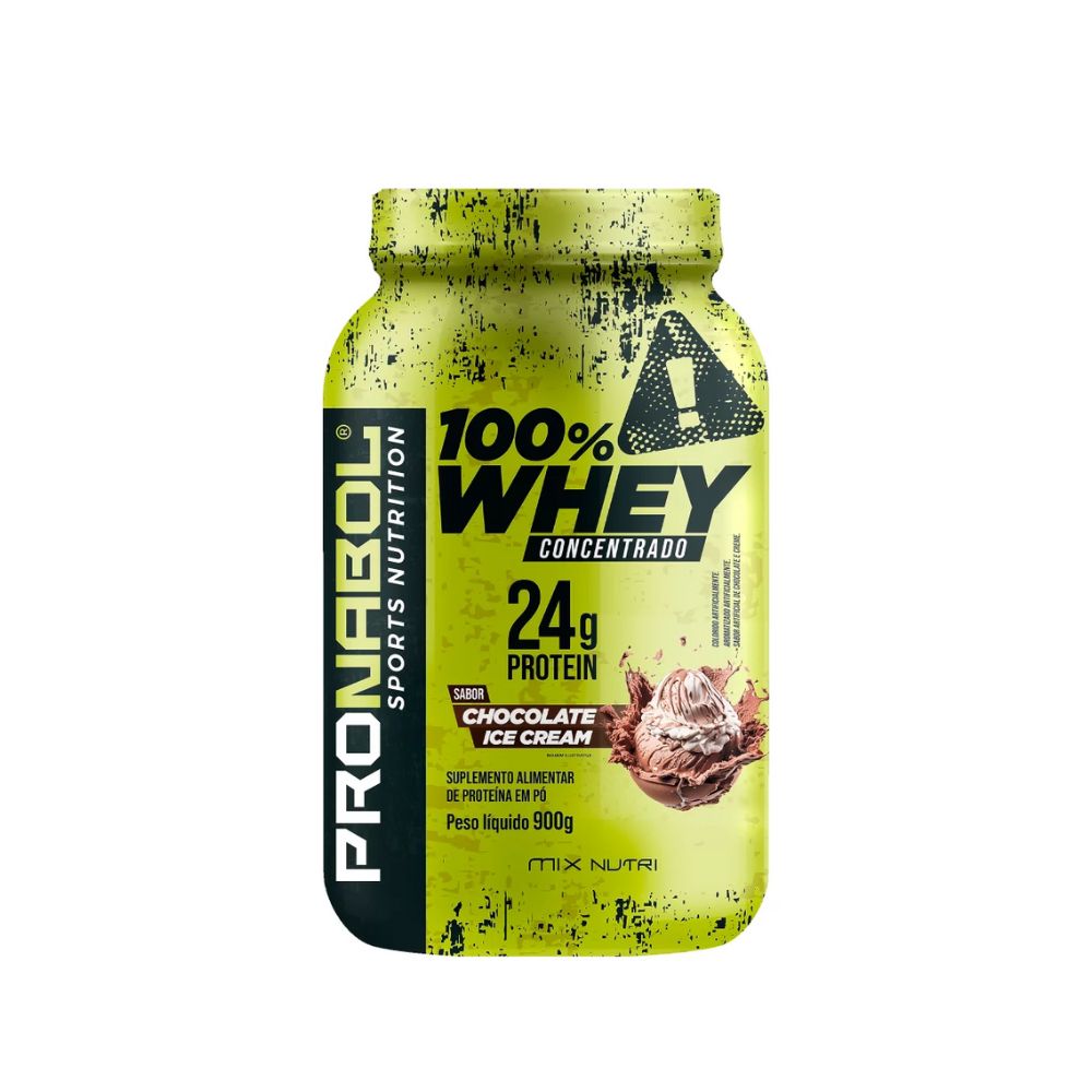 img Proteína Whey 100% Concentrado Pote Mix Nutri Pronabol 900g
