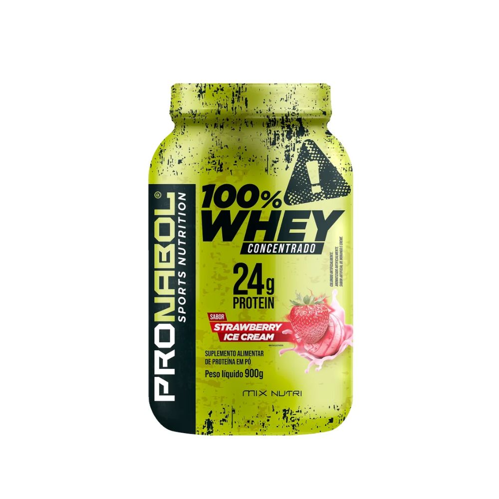 img Proteína Whey 100% Concentrado Pote Mix Nutri Pronabol 900g