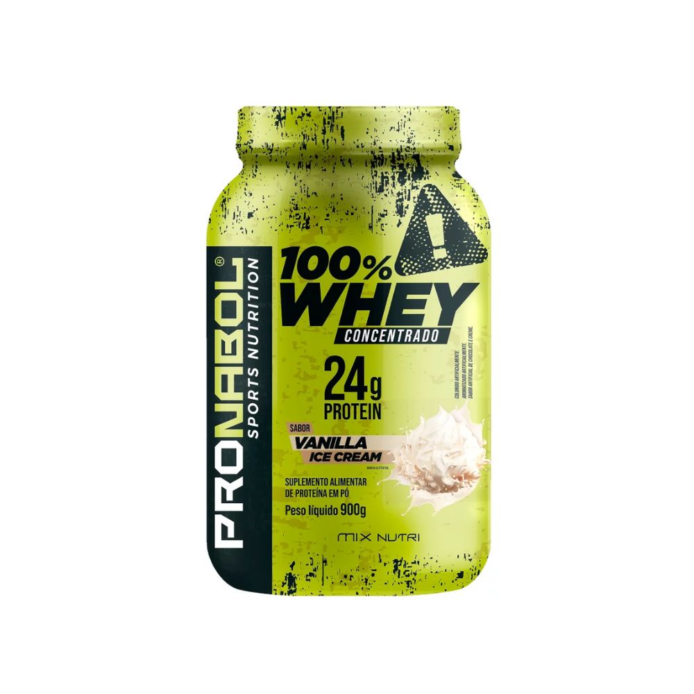 img Proteína Whey 100% Concentrado Pote Mix Nutri Pronabol 900g