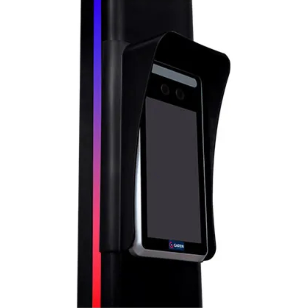 img Totem Fit Peatonal Garen de 1.65M para Biometrico con Control de Acceso Facial Luces LED al Contorno Material de Plastico color Negro TF3007F