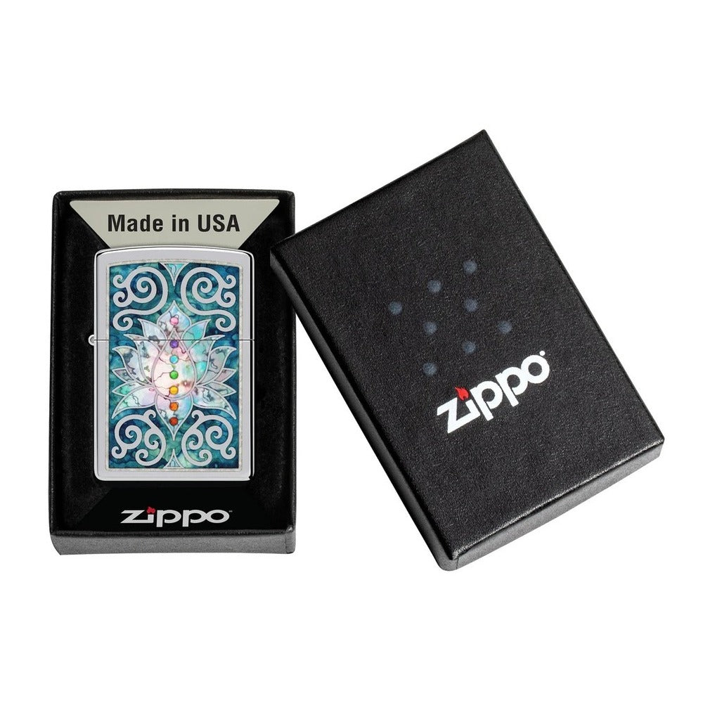 img Encendedor Zippo Diseño de flor de loto 48592