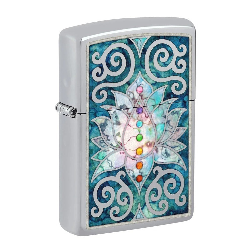 img Encendedor Zippo Diseño de flor de loto 48592