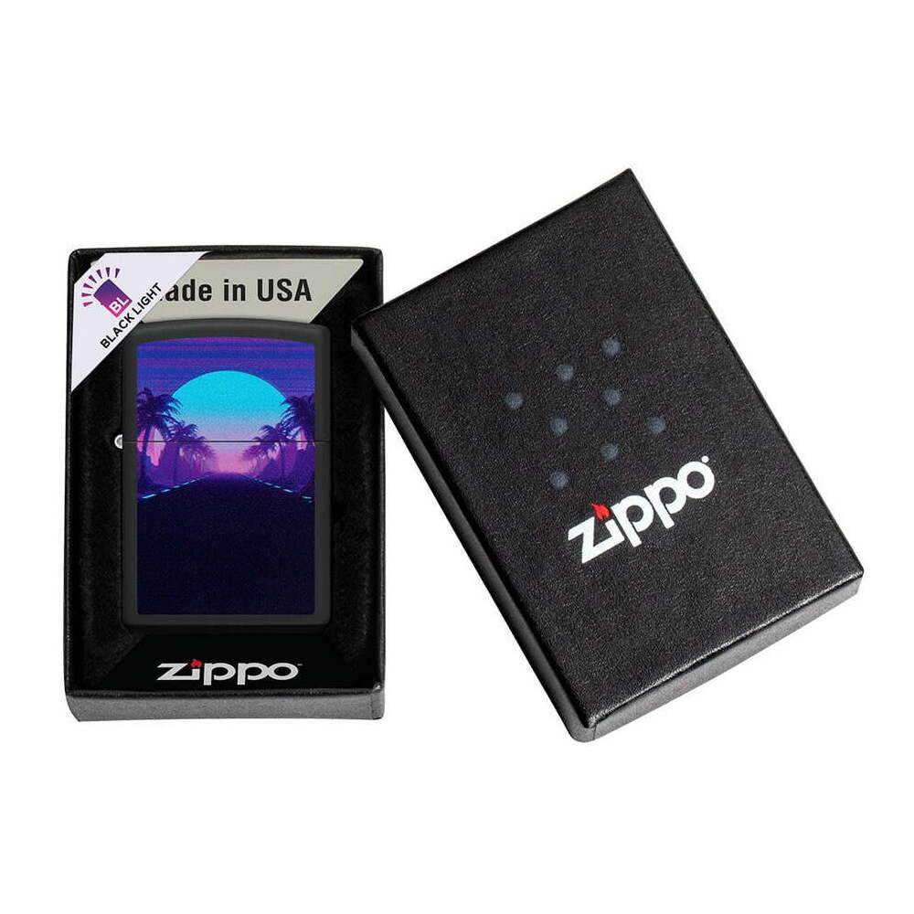 img Encendedor Zippo Diseño de luz negra al atardecer 49809