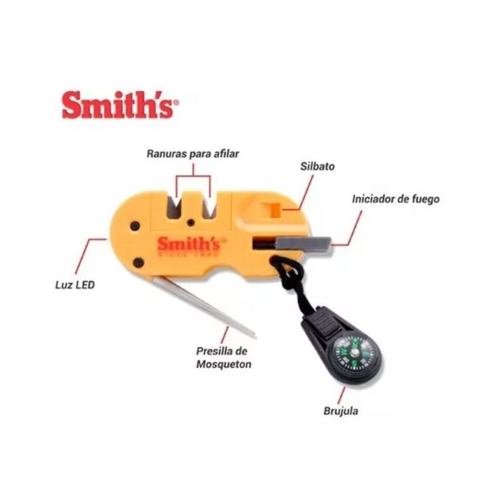img Afilador de Cuchillos Smiths Kit Pedernal Brujula