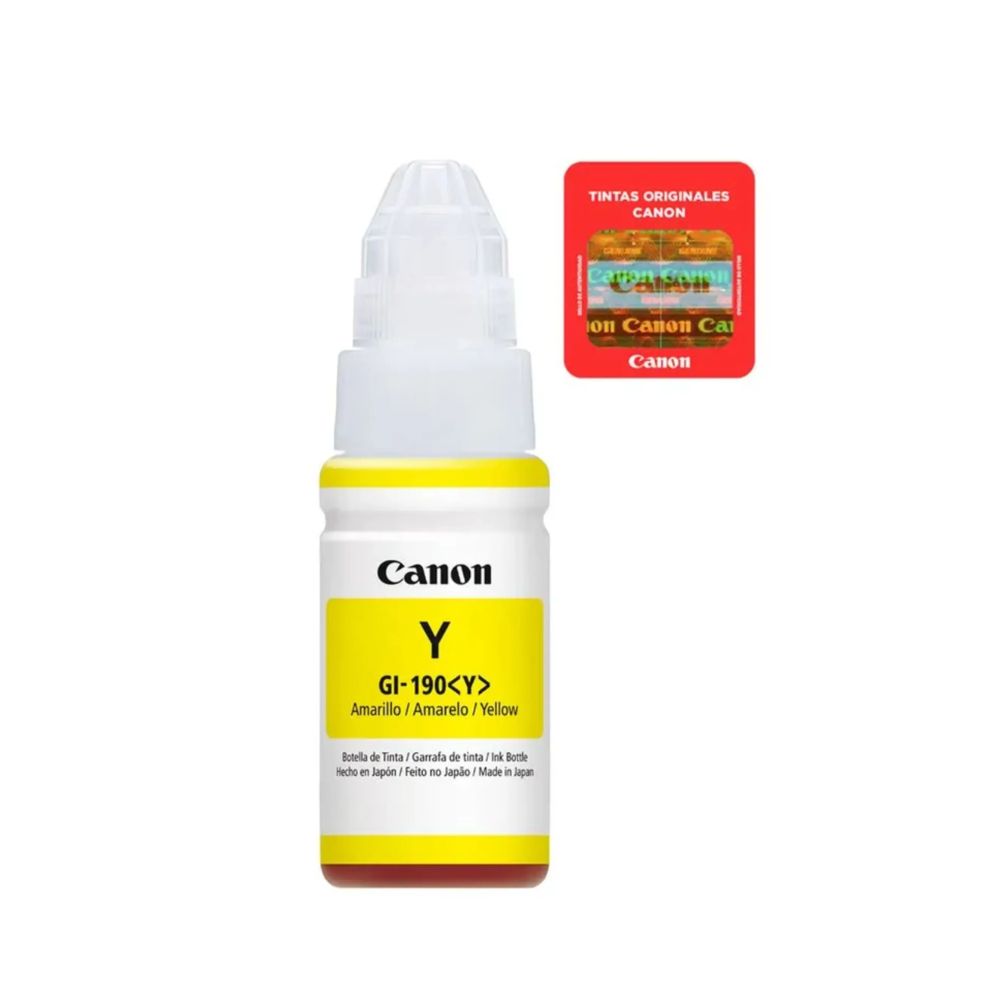 Tinta GI-190 Canon Color Amarillo - Botella de 70ml