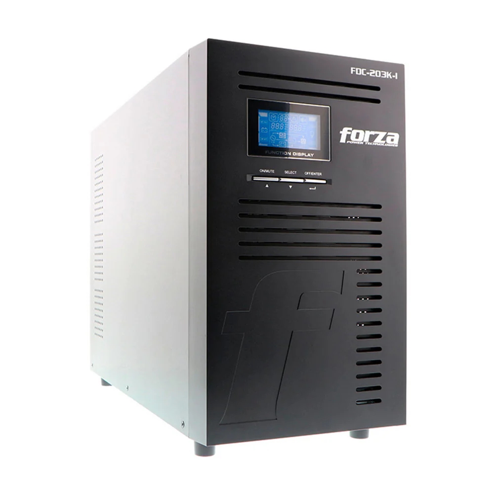 img UPS En Linea Forza 3KVA 3KW Pantalla LCD Comunicacion USB SNMP RS232 con 9 Salidas IEC FDC-203K-I