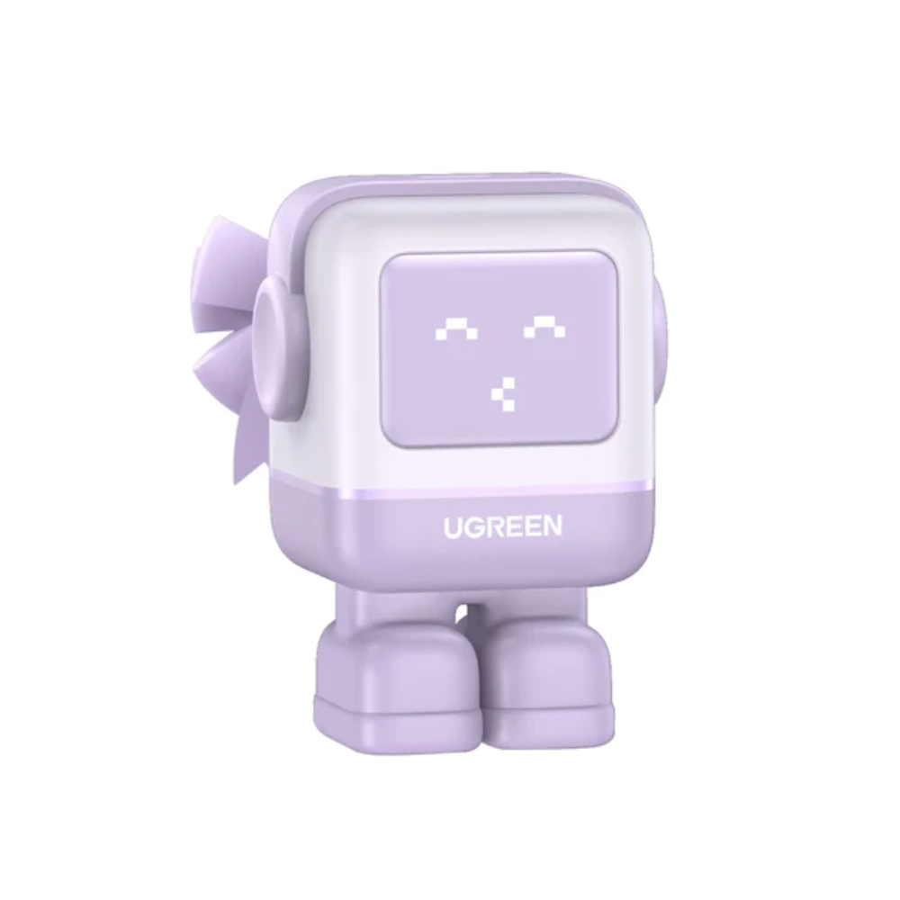 Cargador Ugreen USB-C 30W Nexode Robot GaN con Pantalla LED Proteccion Electrica color Purpura 25036