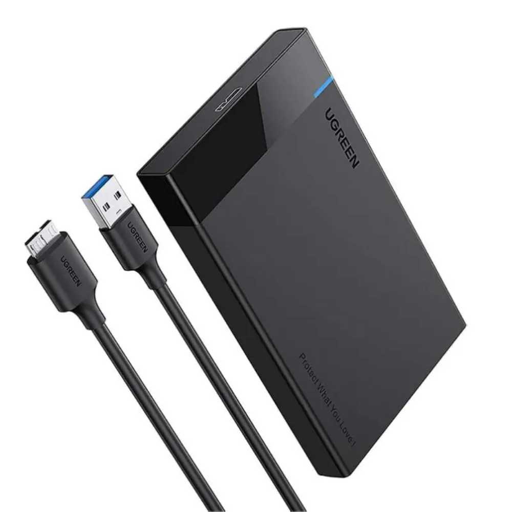 Case Externo Ugreen USB-A 3.0 a HDD SSD 2.5" Sata 5Gbps Capacidad 6TB con Aceleracion UASP 30847
