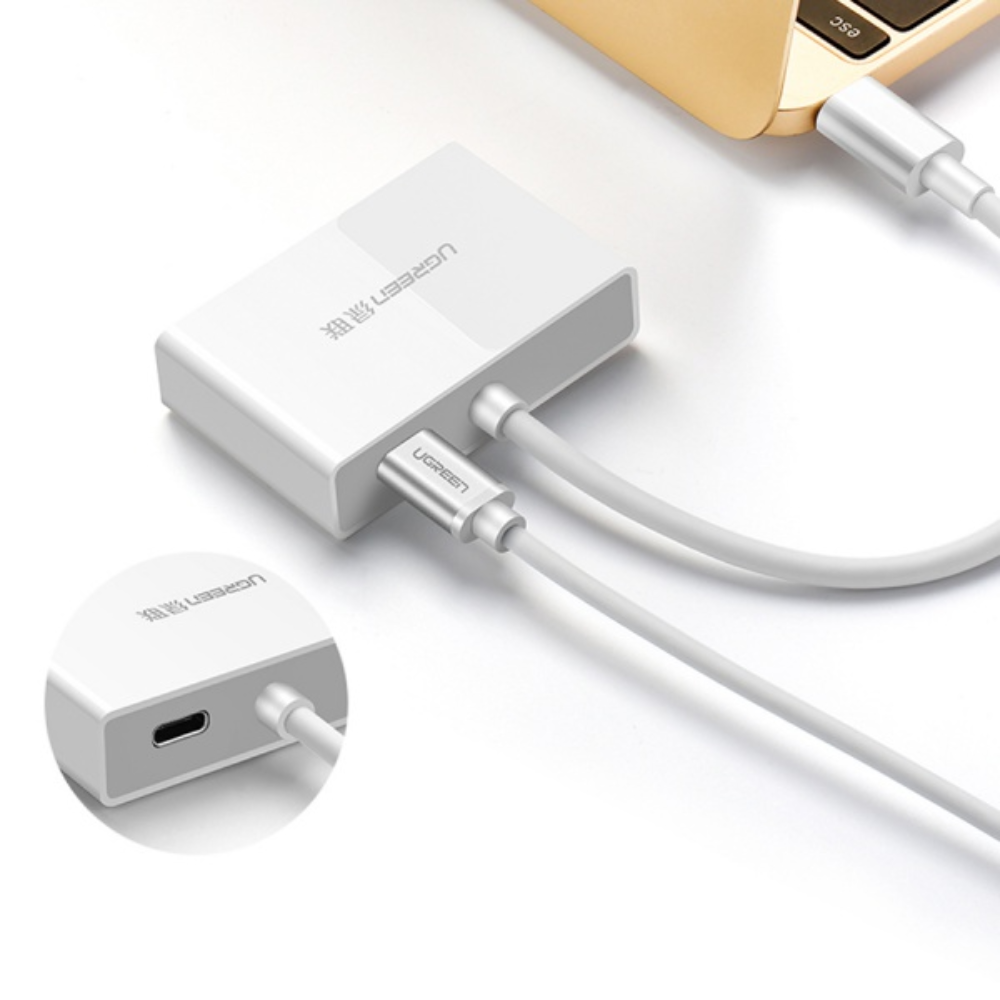 img Conversor Adaptador Ugreen de USB-C a VGA y HDMI 1.4 30843