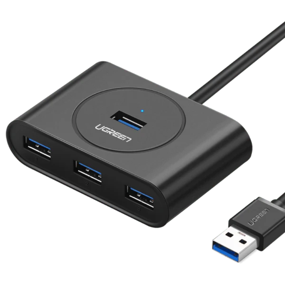 img Hub Ugreen USB 3.0 de 4 Puertos hasta 5Gbps Cable de 1M de Longitud con Protecciones Electricas 20291