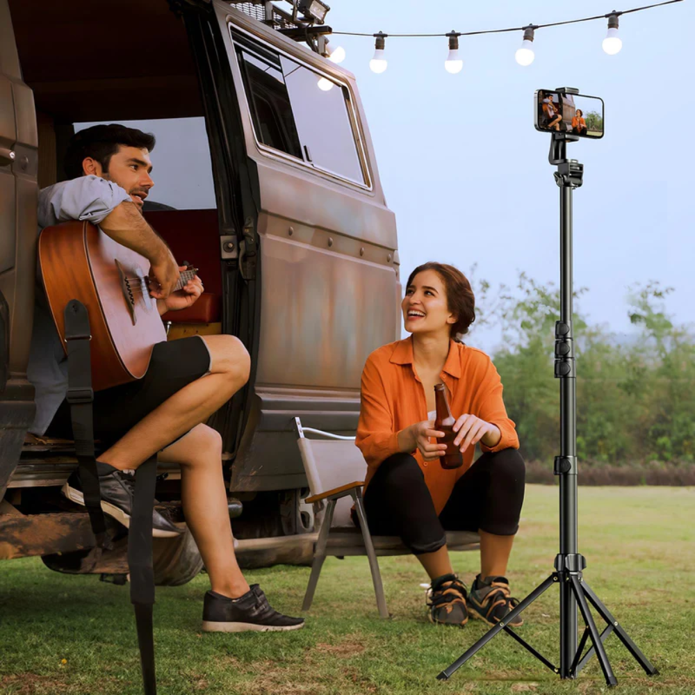img Palo Selfie Ugrenn Tripode con Bluetooth Altura Maxima 177cm Angulo Ajustable y Rotacion de Cabeza 360 grados Rotacion de Cuello 190 grados 15609
