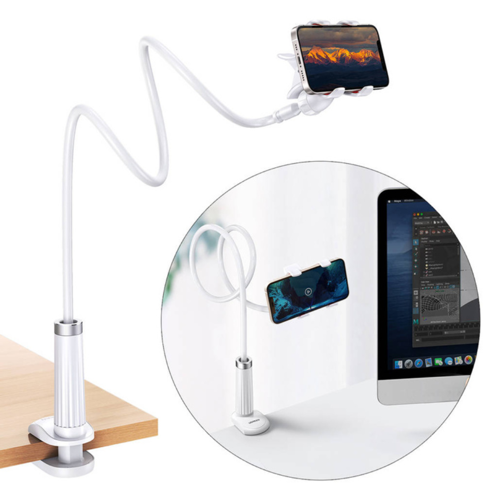 img Soporte Ugreen Multifuncion Flexible para Telefonos de 4" hasta 7.2" color Blanco 30488