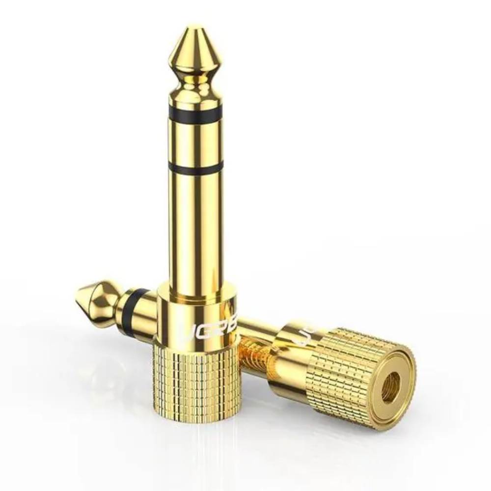 img Adaptador de Audio TRS Ugreen 6.5mm Macho a 3.5mm Hembra Aleacion de Cobre conector chapado en Oro 20503