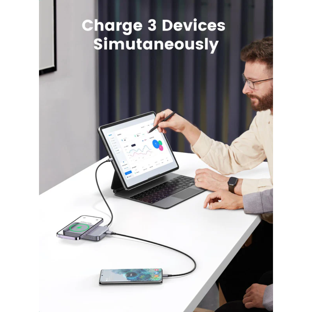 img Power Bank Ugreen de 10.000mAh con Carga Inalambrica Magnetica PD20W Carga Rapida Carga Bidireccional 15086