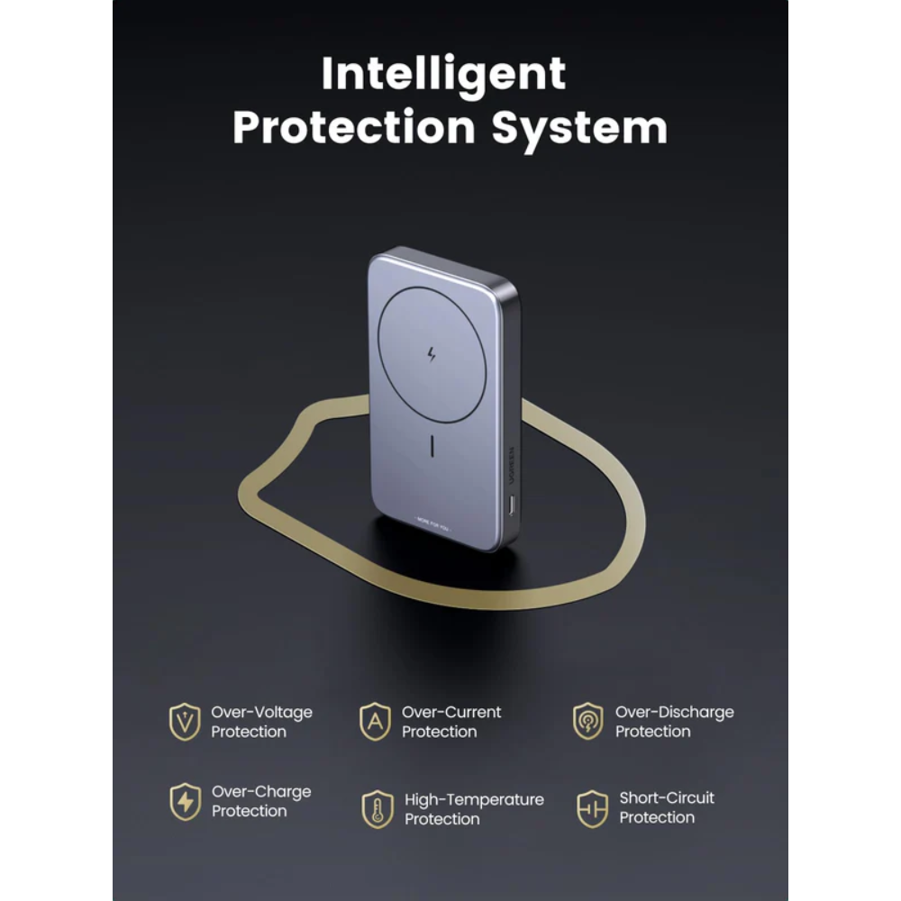 img Power Bank Ugreen de 10.000mAh con Carga Inalambrica Magnetica PD20W Carga Rapida Carga Bidireccional 15086