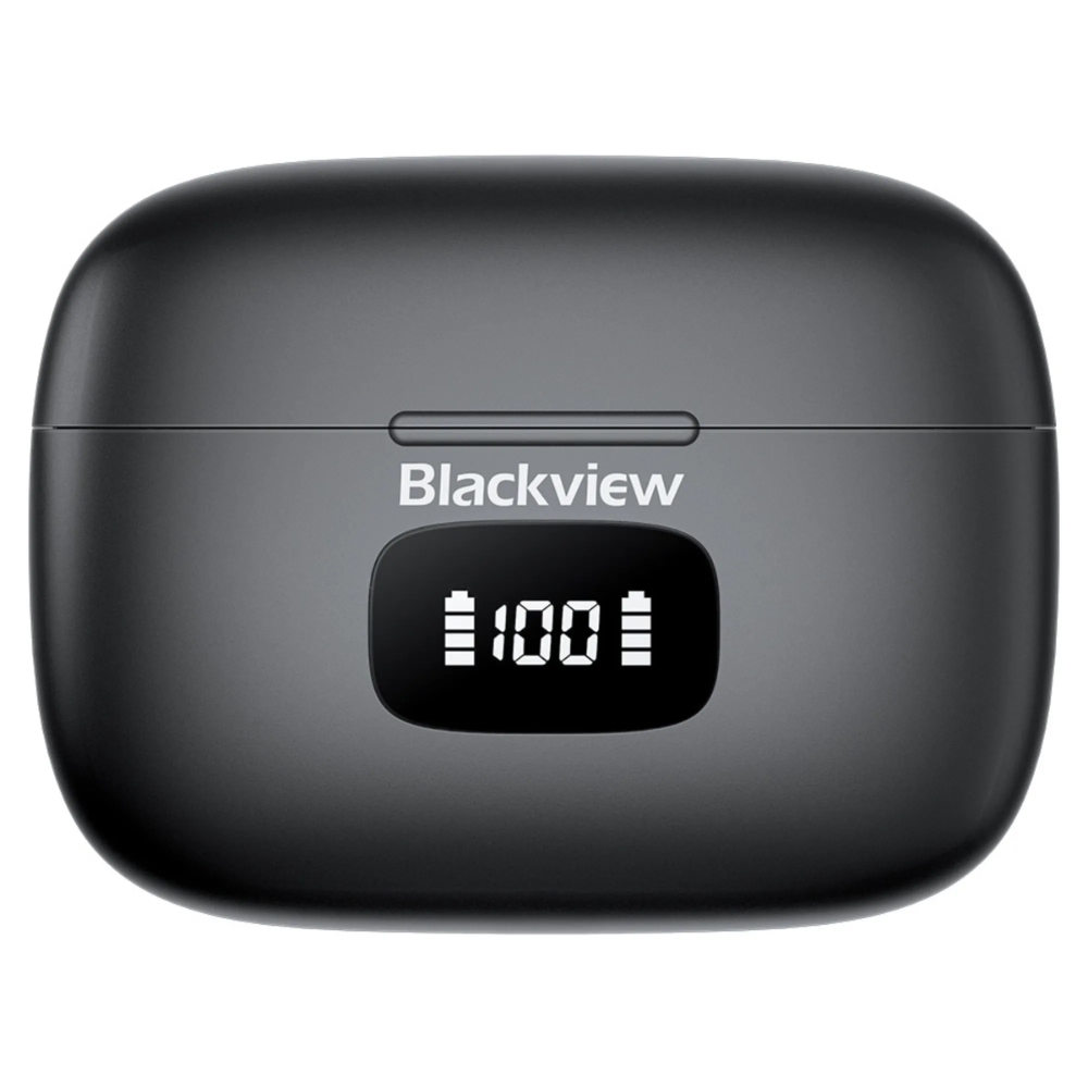 img Audifonos Blackview Inalambricos Bluetooth 5.3 Estuche de Carga con Pantalla Carga Inalambrica y Cableada Alcance 10M color Negro AIRBUDS 8-BK
