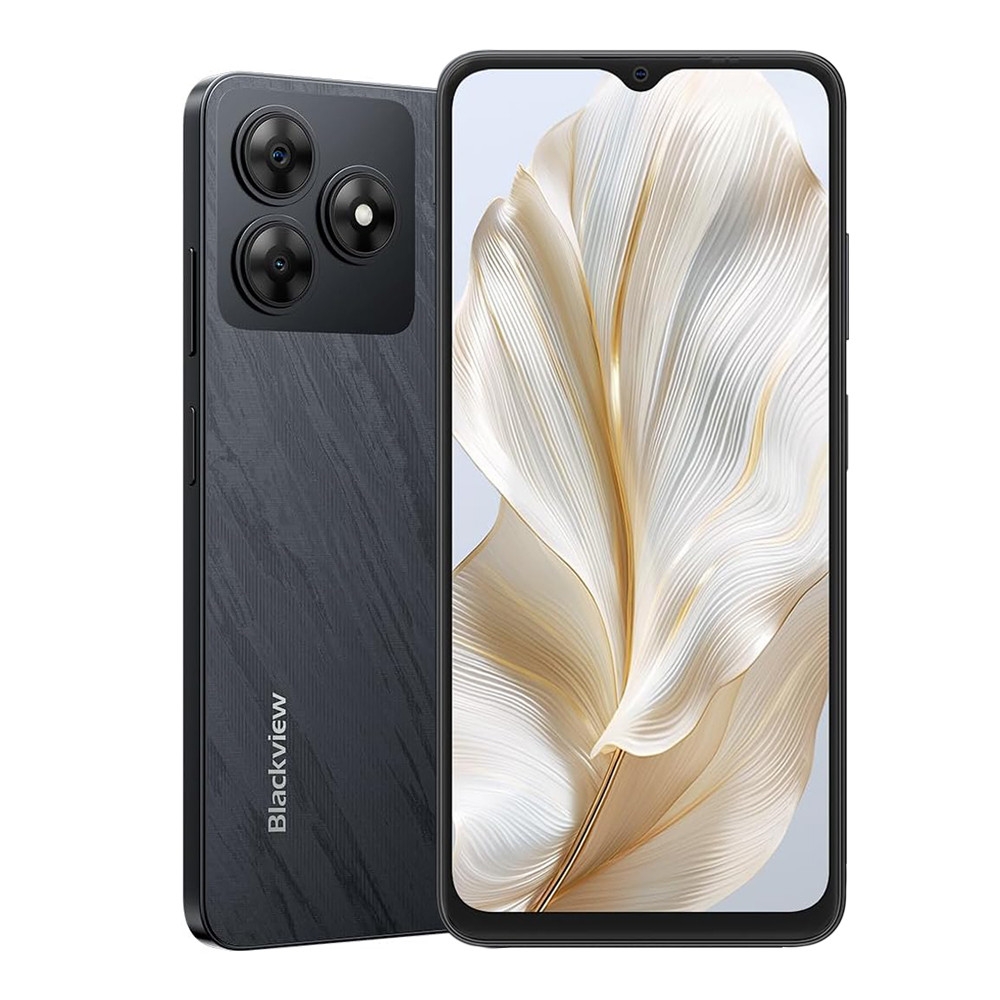 img Celular Blackview Pantalla IPS HD+ 6.56" 90Hz Camara 13MP Principal 8MP Frontal Procesador Octacore 4GB RAM 128GB Memoria Bateria 5000mAh Android 14 WAVE 8-BLACK