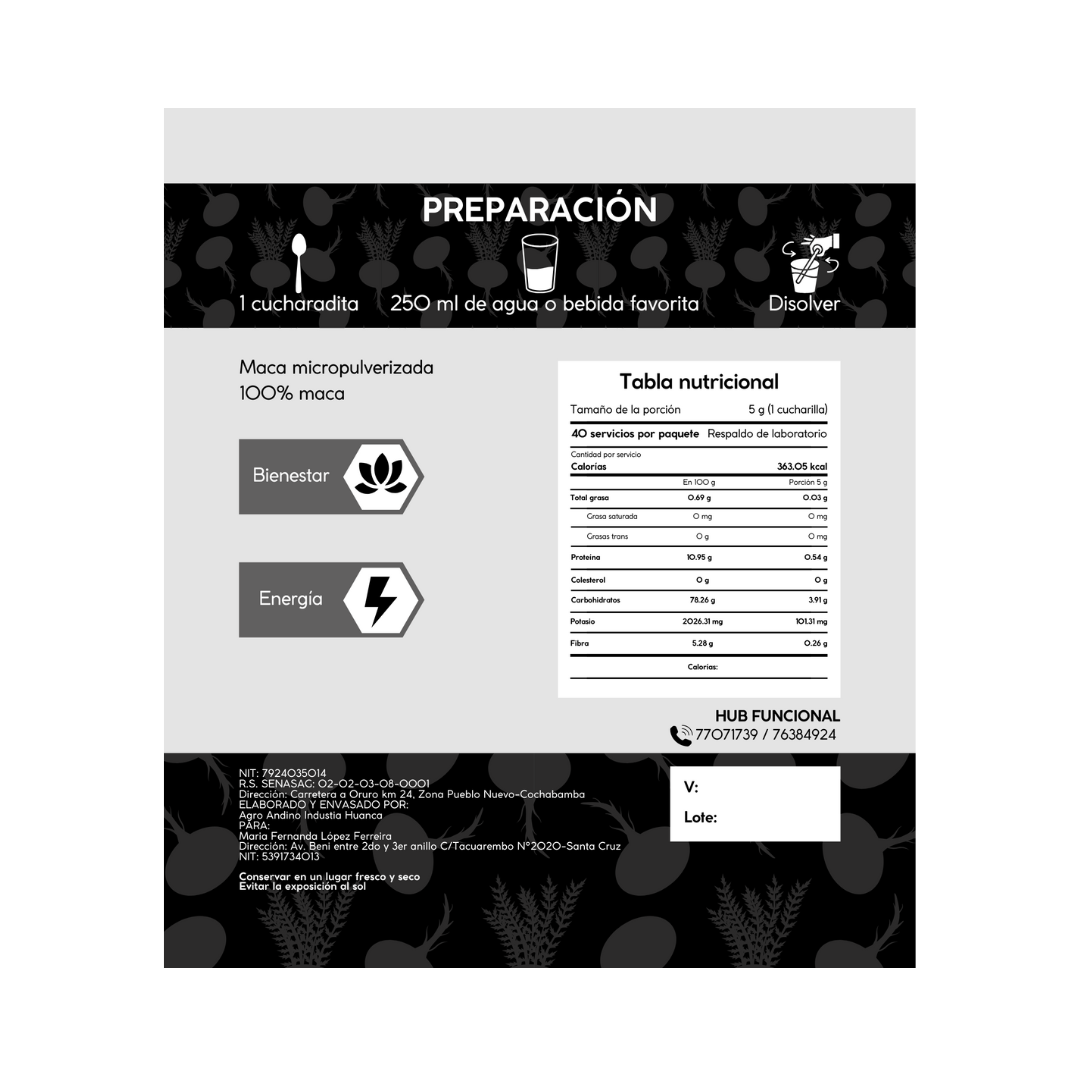img Nutracéutico Maca Negra Suplementación Nutracéutica Hub Funcional