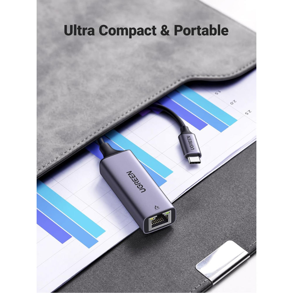 img Adaptador USB-C Ugreen a Red Ethernet 10/100/1000Mbps Compatibilidad Amplia 50737