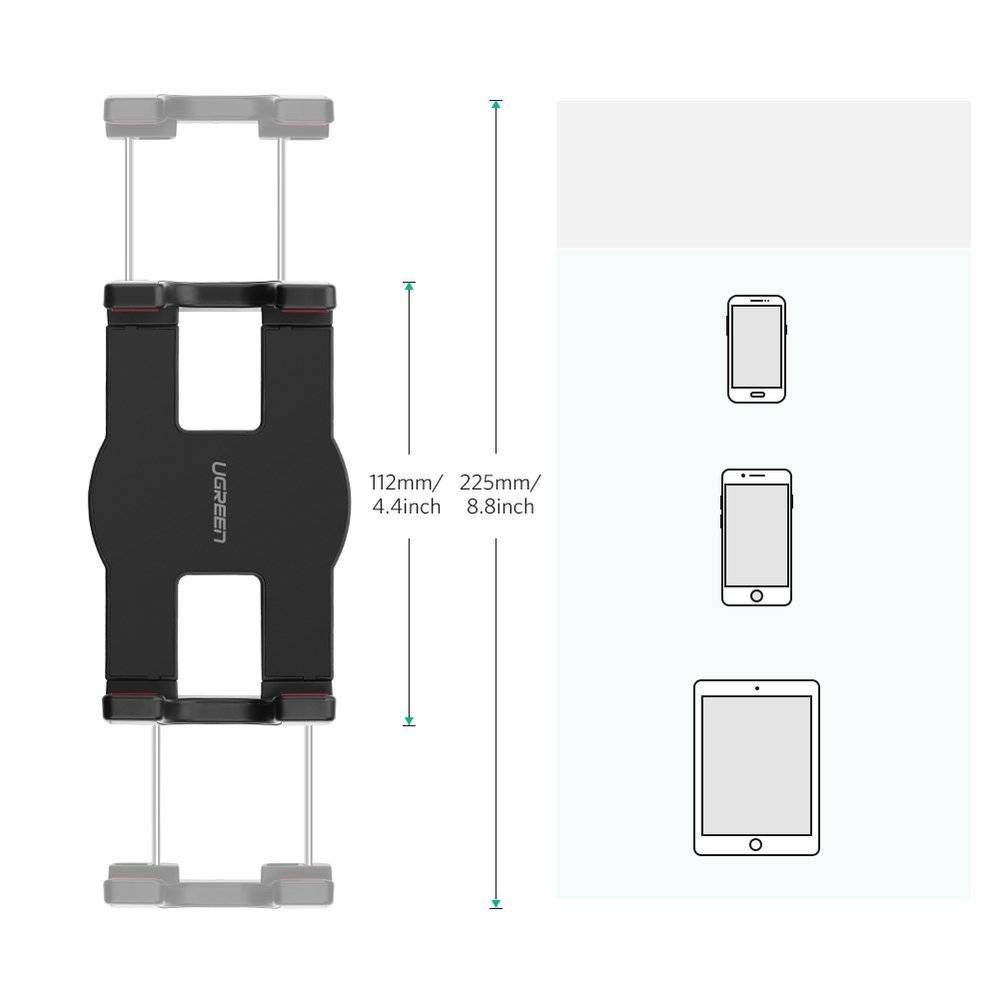 img Brazo Flexible con Soporte Ugreen para Tablet Operacion 360 Grados desde Cualquier Angulo y Distancia Lontigud 750mm 50394