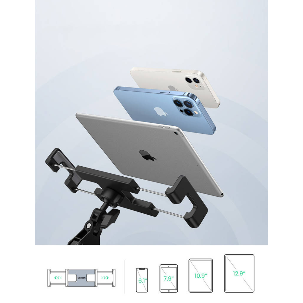 img Brazo Flexible con Soporte Ugreen para Tablet Operacion 360 Grados desde Cualquier Angulo y Distancia Lontigud 750mm 50394