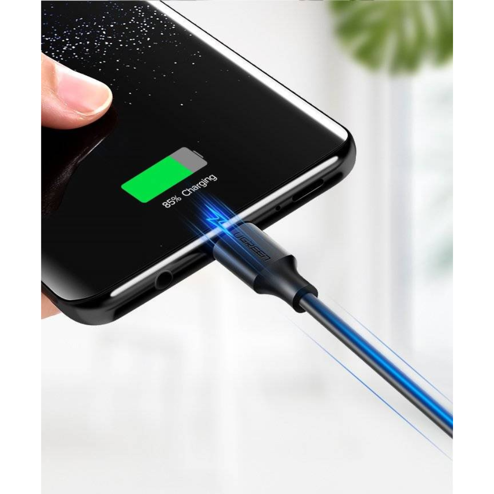 img Cable Ugreen USB-A 2.0 a USB-C Carga Rapida 5V 3Amp Transferencia hasta 480Mbps Compatible con QD3.0 de 1M color Negro 60116