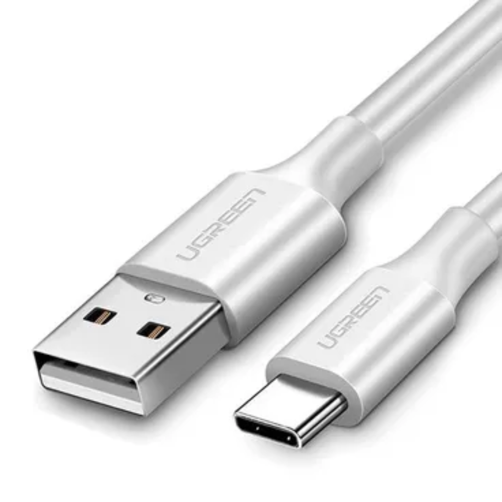 Cable Ugreen USB-A 2.0 a USB-C Carga Rapida 5V 3Amp Transferencia hasta 480Mbps Compatible con QD3.0 de 1M color Plateado 60121