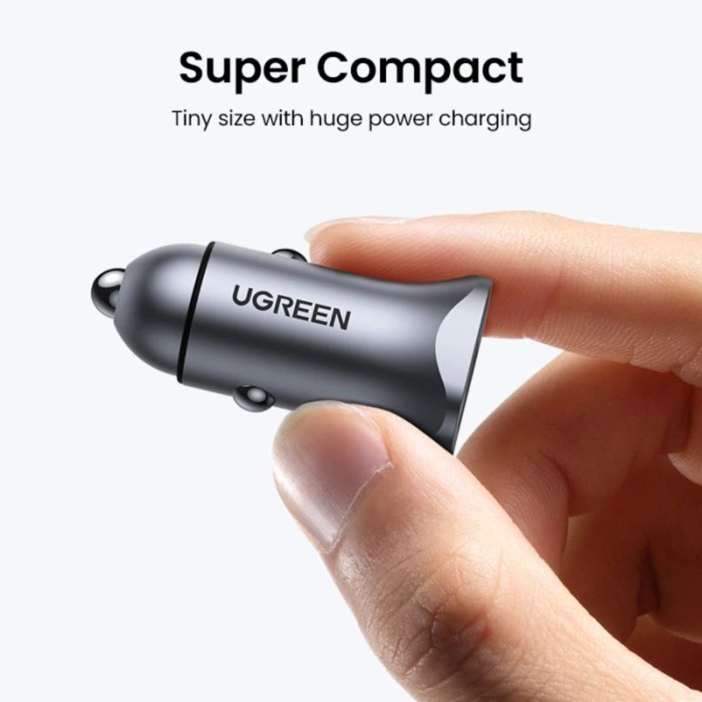 img Cargador Ugreen de Vehiculo Puerto USB-A PD30W+SCP22.5W Puerto USB-C 42.5W Maximo Soporta PD QC 3.0 con Proteccion Electrica 40858