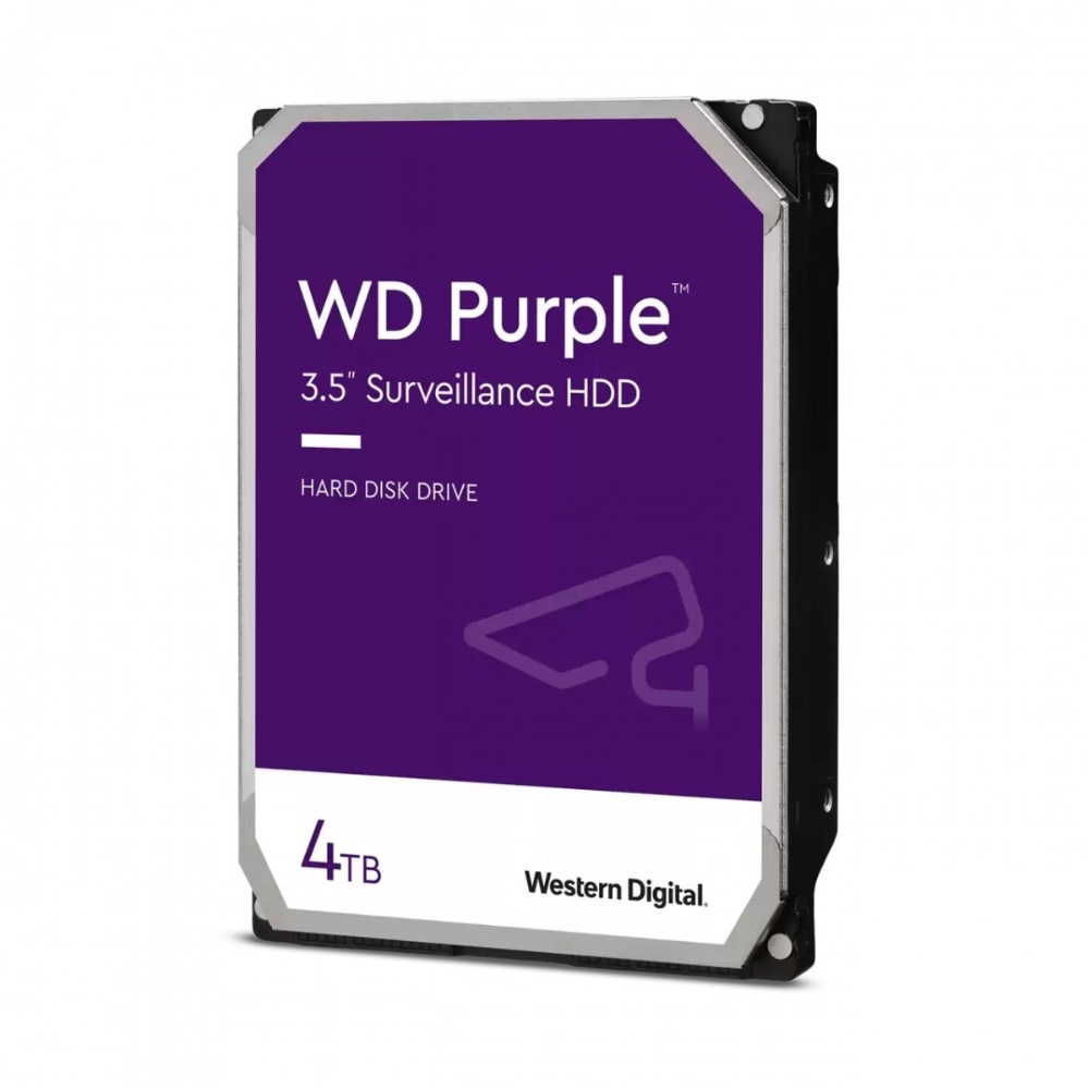 Disco Duro Western Digital Purpura 4TB 5400RPM Sata 6Gbps 3.5" Trabajo 24/7 para Videovigilancia CCTV WD42PURZ